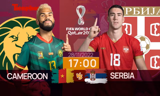 World Cup 2022: Tương quan trước trận Cameroon - Serbia, 17 giờ 28/11