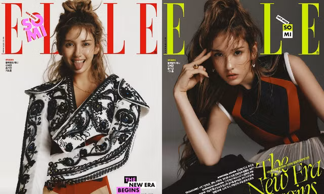 Jeon Somi vừa xinh đẹp cuốn hút, vừa tinh nghịch đáng yêu trên bìa ELLE Hàn tháng 9