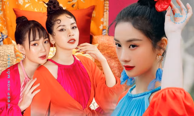 Mỹ nhân showbiz Việt “mê mệt” áo tứ thân cách điệu, thi nhau làm tóc kiểu mỹ nữ cổ trang