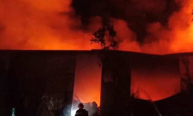 Hiện trường vụ cháy.