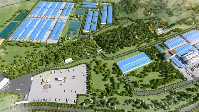 Mô hình dự án chăn nuôi lợn công nghệ cao ở xã Minh Tiến (huyện Ngọc Lặc, Thanh Hóa) của Tập đoàn Xuân Thiện. Ảnh minh hoạ.