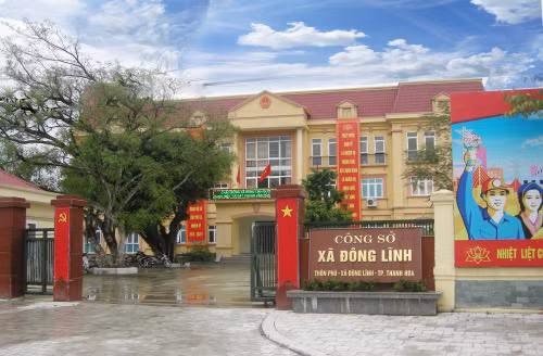 Trụ sở xã (nay là phường) Đông Lĩnh, TP Thanh Hoá.