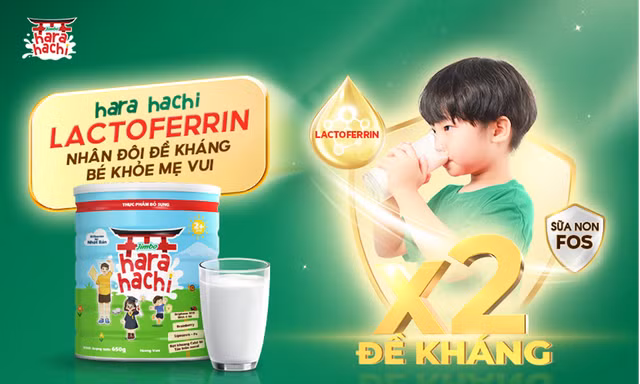 Bật mí Lactoferrin cao cấp - ‘Vũ khí’ bảo vệ toàn diện sức khỏe trẻ trong HARA HACHI