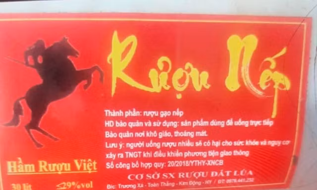 Sản phẩm rượu gây ngộ độc chết người bị thu hồi