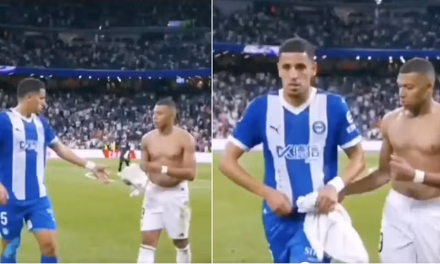 Hậu vệ Alaves bị trừng phạt vì xin áo của Mbappe