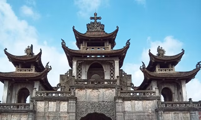 Thánh đường Phát Diệm nhìn từ trên cao