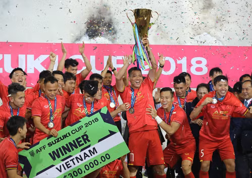 Tuyển Việt Nam đoạt chức vô địch AFF Suzuki Cup 2018 ảnh: nhu ý