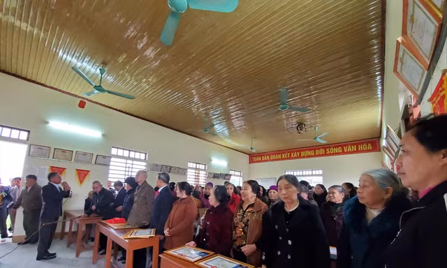 Lễ mừng thọ tại thôn Mỹ Thịnh, xã Hưng Mỹ, Hưng Nguyên, Nghệ An Ảnh: Bảo An 