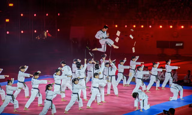 Ấn tượng lễ khai mạc giải Taekwondo Cảnh sát châu Á