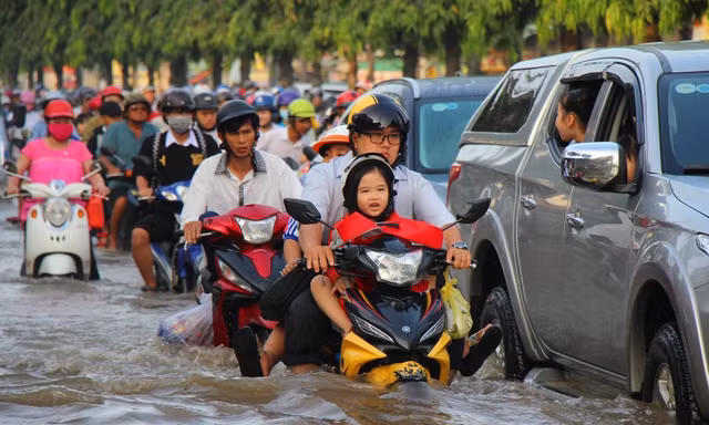 Học sinh Cần Thơ được nghỉ học vì triều cường dâng cao