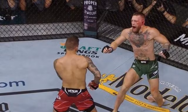 McGregor gày gập chân trong cuộc đối đầu với Poirier 