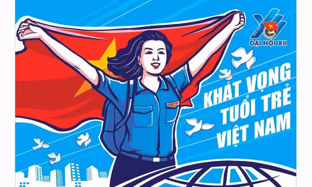 Những bức tranh cổ động Đại hội Đoàn toàn quốc lần thứ XII