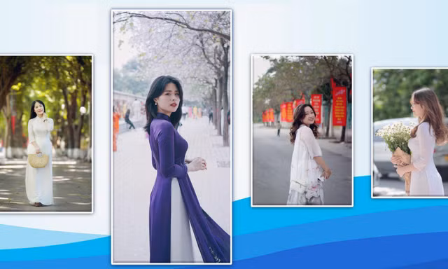 Chiêm ngưỡng vẻ xinh đẹp trong tà áo dài của nữ sinh Ngân hàng