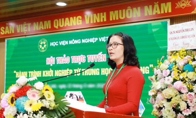 Hội thảo trực tuyến 'Hành trình khởi nghiệp từ THPT' tại Học viện Nông nghiệp Việt Nam