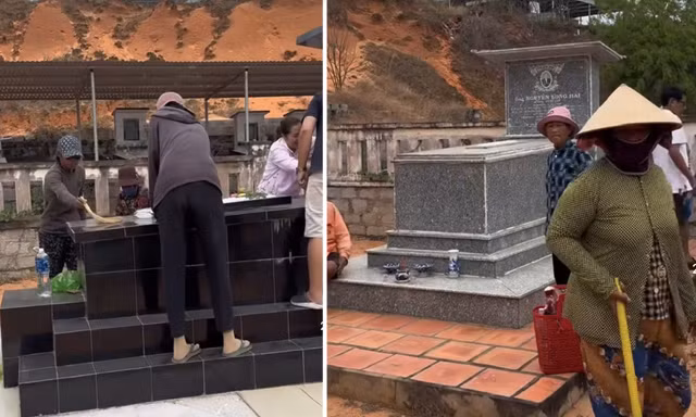Xác minh nhóm người 'xin đểu' tại nghĩa trang TP Phan Thiết