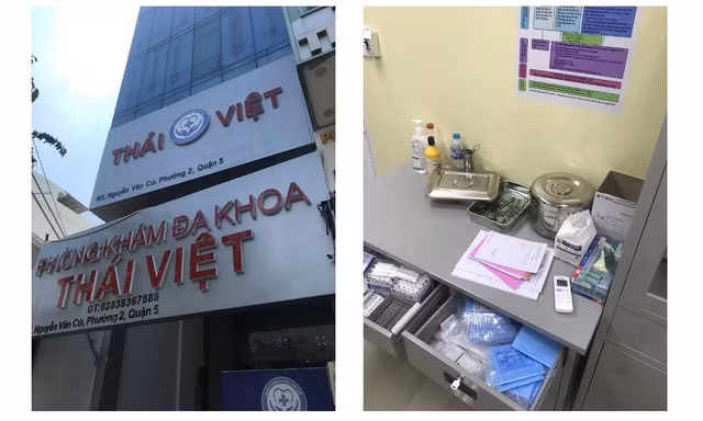 Một phòng khám đa khoa ngang nhiên hoạt động không phép trên địa bàn quận 5 (ảnh: Sở Y tế TP)