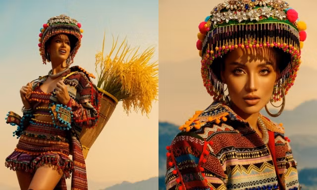 Miss Supranational 2024: Trang phục lấy cảm hứng từ vùng Tây Bắc của Lydie Vũ