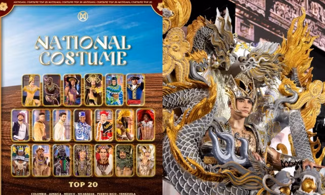 Nam vương Tuấn Ngọc lọt Top 20 Trang phục Dân tộc ấn tượng nhất Mr World 2024