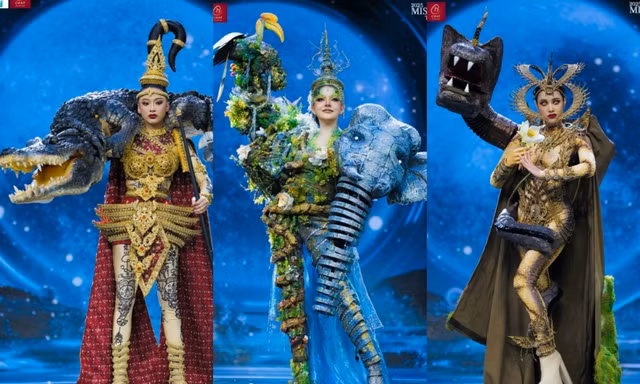 Thi Trang phục dân tộc Miss Grand Thailand 2025 mà ngỡ lạc vào vườn thú Safari