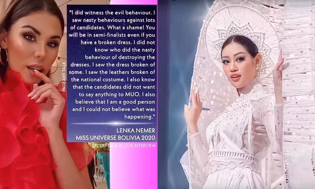 Hoa hậu Bolivia tiết lộ có 2 thí sinh bị chơi xấu ở Miss Universe, trong đó có Khánh Vân?