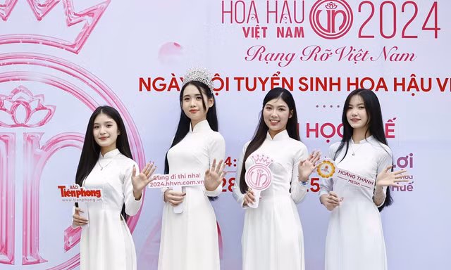 Nhan sắc tinh khôi của dàn nữ sinh tại Ngày hội tuyển sinh Hoa hậu Việt Nam 2024