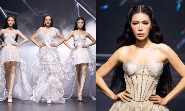 Siêu mẫu Minh Tú, Hoa hậu Lê Hoàng Phương đẹp như cánh hoa trong BST Aura Bloom