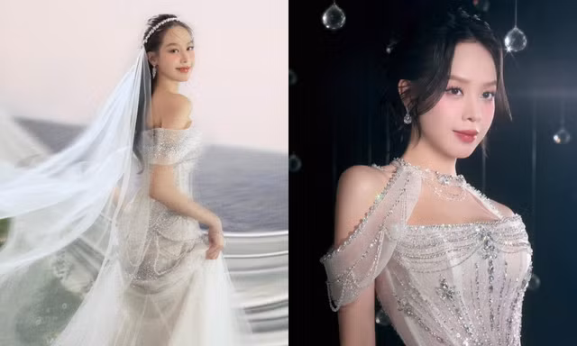 Hoa hậu Thanh Thủy hóa cô dâu xinh đẹp trong loạt ảnh chụp cùng váy cưới