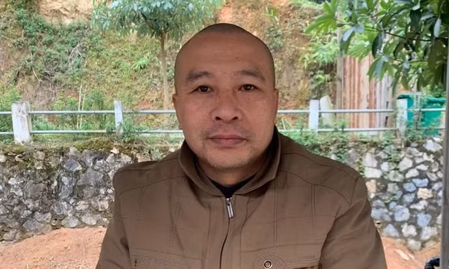 Đối tượng Thành tại cơ quan công an.