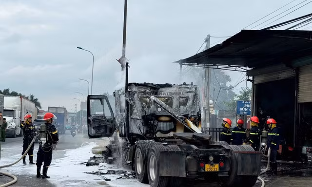 Hiện trường vụ cháy. 