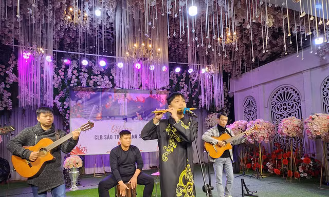Giao lưu CLB sáo trúc Lạng Sơn. Ảnh: Duy Chiến 