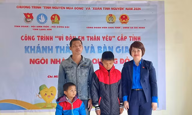 Khánh thành nhà Khăn quàng đỏ ở Lạng Sơn. Ảnh: Duy Chiến