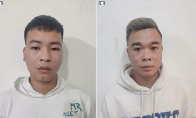 Hai đối tượng Đức và Luân. Ảnh: Duy Chiến 