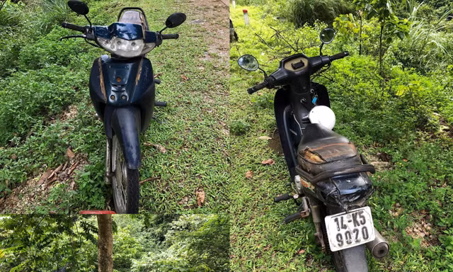 Hình ảnh xe máy để ven đường, nghi của người xấu số.