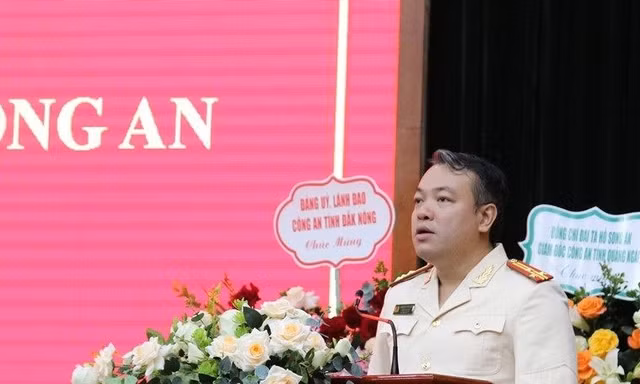 Tân Phó Giám đốc Công an tỉnh lạng Sơn Nguyễn Hữu Đức. Ảnh: T. L