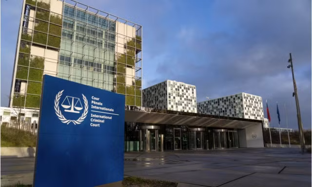 Bên ngoài trụ sở của ICC ở Hà Lan. (Ảnh: AP)
