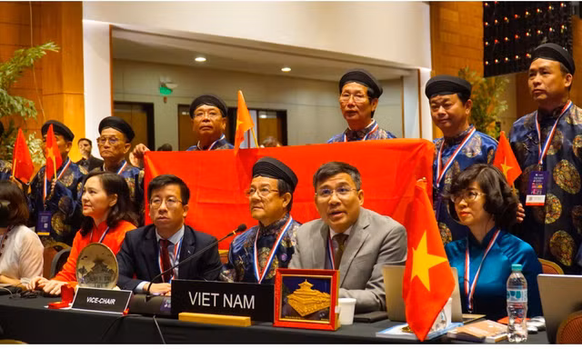Đoàn Việt Nam do Thứ trưởng Ngoại giao Nguyễn Minh Vũ dẫn đầu tham dự kỳ họp. (Ảnh: Mofa)