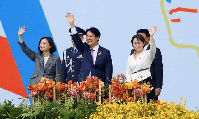 Lễ chuyển giao quyền lực tại Đài Bắc ngày 20/5. (Ảnh: Reuters)