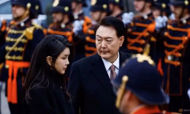 Tổng thống Hàn Quốc Yoon Suk Yeol và Phu nhân Kim Keon Hee. (Ảnh: Reuters)