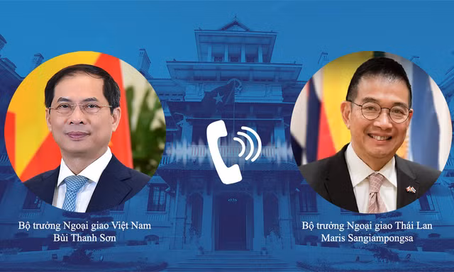 Bộ trưởng Ngoại giao Bùi Thanh Sơn và Bộ trưởng Ngoại giao Thái Lan Maris Sangiampongsa. (Ảnh: Mofa)