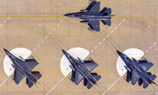 Những chiếc tiêm kích F-16 của Không quân Thổ Nhĩ Kỳ ở Balikesir ngày 22/5/2022. (Ảnh: Getty)
