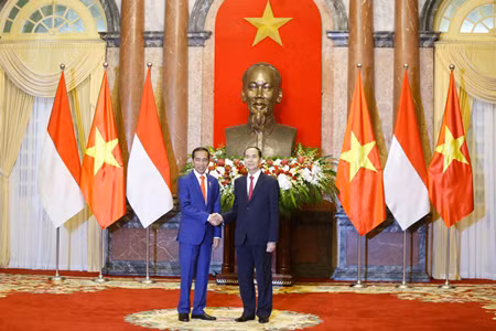 Lễ đón chính thức Tổng thống Indonesia tại Hà Nội