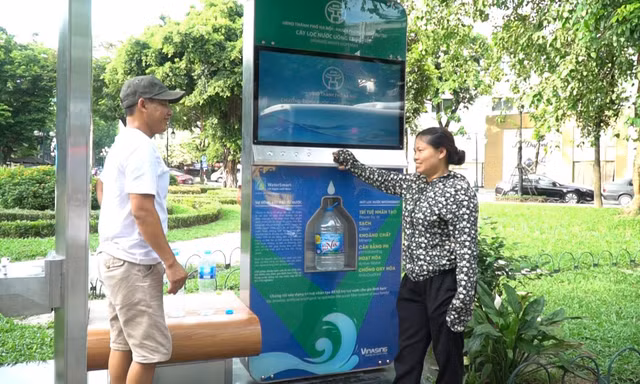 20 cây lọc nước gần 7 tỷ được lắp đặt miễn phí cho Hà Nội