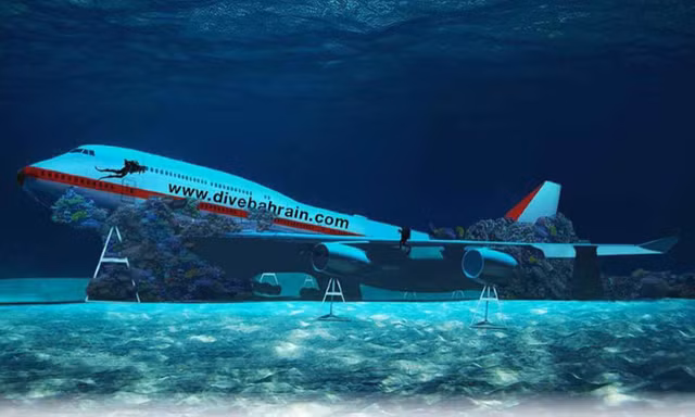 Máy bay Boeing 747 được nhấn chìm để xây công viên dưới nước