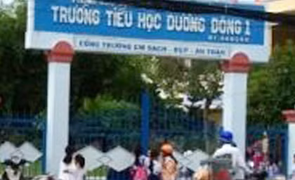  Trường tiểu học Dương Đông 1 nơi thầy P. công tác.