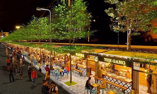 Huyện Bình Chánh ngoại thành TPHCM có phố đêm Trung Sơn
