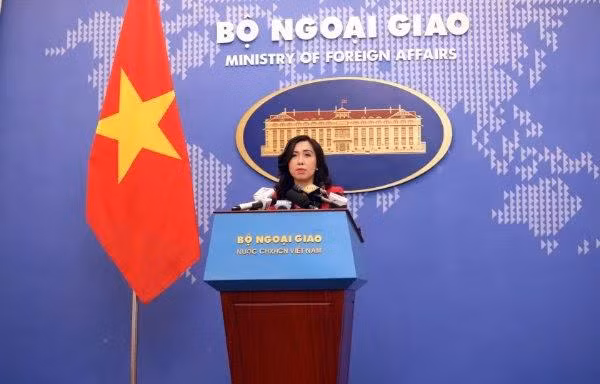 Người phát ngôn Bộ Ngoại giao Lê Thị Thu Hằng. (Ảnh: Hải Phạm)
