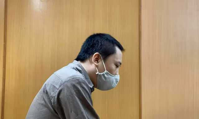 Nguyễn Hải tại phiên tòa ngày 5/4.