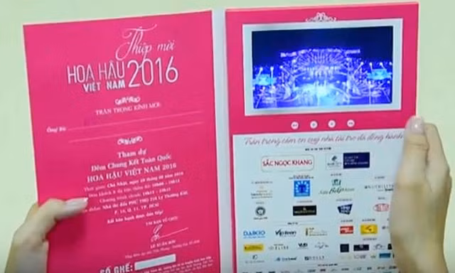 Màn hình LCD đẳng cấp bên trong vé VIP Chung kết HHVN 2016