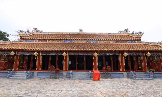 Di tích Triệu Tổ miếu nhìn từ bên ngoài sau khi hoàn thành trùng tu.