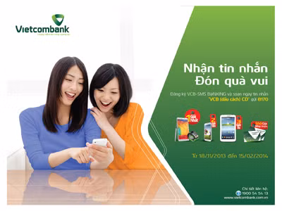 Tin nhắn chủ động báo số dư tài khoản VCB